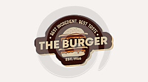 Fast Food Burger Logo Template Vector