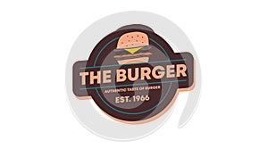 Fast Food Burger Logo Template Vector