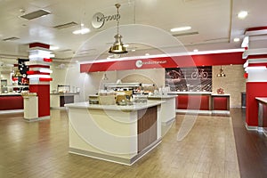 Fast food cafe Sodexo at Presnenskaya embankment 10. Moscow. Russia