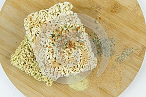 Fast food, chinese noodles with spices