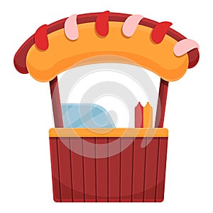 Fast food commerce icon, cartoon style