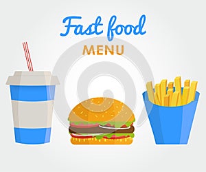 Fast food concept banner