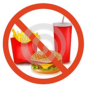 Fast food danger label (colored).