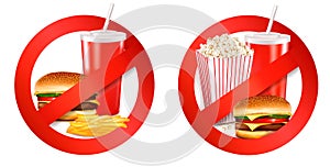 Fast food danger label.