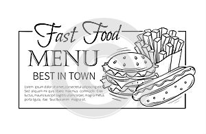 Fast food design menu.