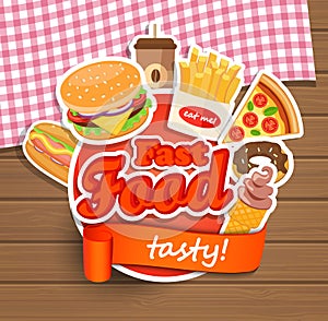 Fast food design template. photo