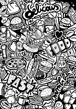 Fast Food Doodle