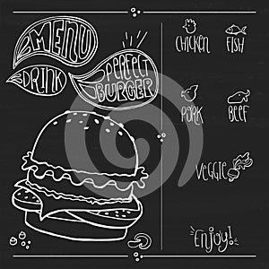 Fast Food Doodles Hand Drawn Sketchy Vector Symbols