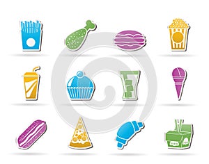 Fast food and drink icons