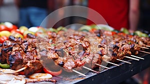 Fast food. Eastern food. Shish kebab, lyulya-kebab, shaverma, pita gyros