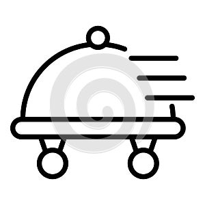 Fast food home delivery icon, outline style