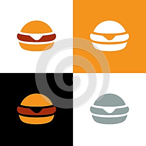 Fast food icon design vector, burger logo template