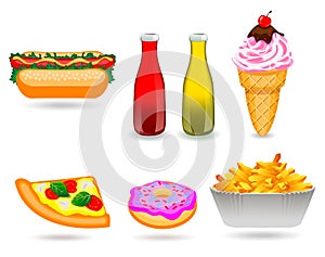 Fast Food Icon Set