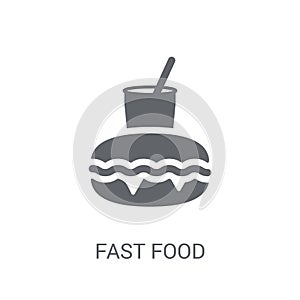 Fast food icon. Trendy Fast food logo concept on white background from United States of America collection