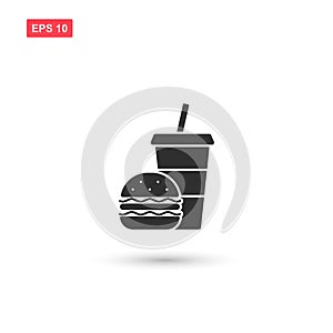 Fast food icon vector isolated