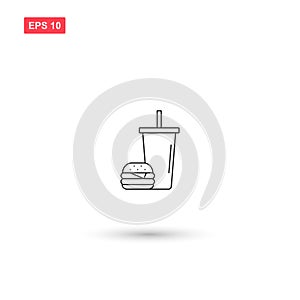 Fast food icon vector isolated 6