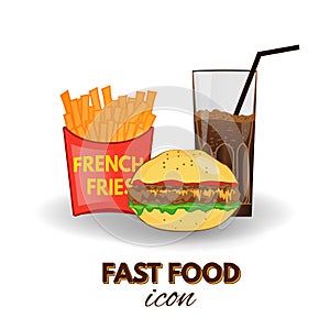 Fast food icon, vector symbols