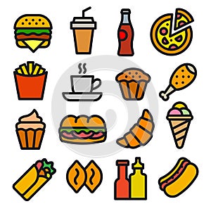 Fast food icons