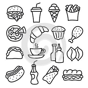 Fast food icons