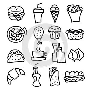 Fast food icons