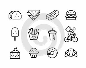 Fast Food icons set