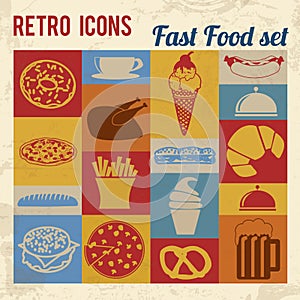 Fast Food icons set