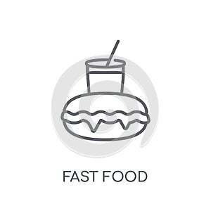 Fast food linear icon. Modern outline Fast food logo concept on
