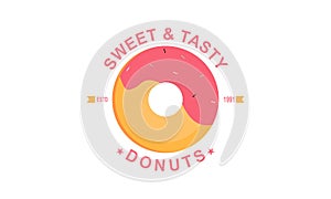 Fast food logo donuts dog sign vector
