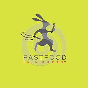Fast food logo. Fast food icon design template element. Lunch time design. Food delivery emblem