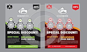 Fast food menu flyer design template fully editable design