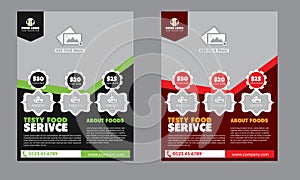 Fast food menu flyer design template fully editable design