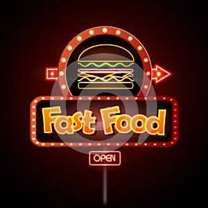 Fast Food Neon sign