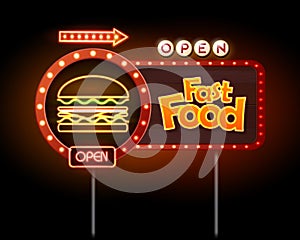 Fast Food Neon sign