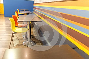 Fast food restaurant interior