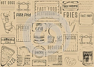 Fast Food Restaurant Placemat