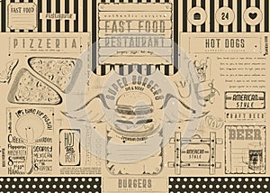 Fast Food Restaurant Placemat