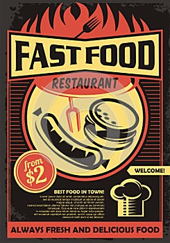 Fast food restaurant promotional menu pamphlet photo