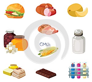 Fast food, sausages, heavy foods, fast carbohydrates, smoked foods, GMOs, salt, refractory fats, chocolate, chemical additives