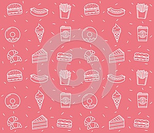 Fast Food Seamless Pattern