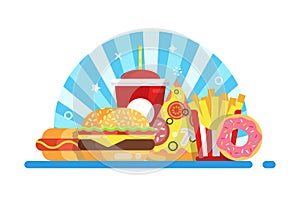 Fast food set composition