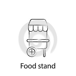 Fast food stand outline icon. Element of food illustration icon. Signs and symbols can be used for web, logo, mobile app, UI, UX