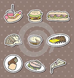 Fast food stickers