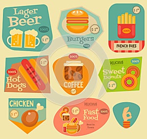 Fast food stickers collection