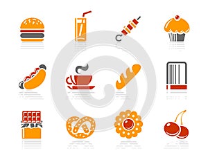 Fast food, Sweeties and Bakery icons | Sunshine Ho