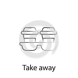 Fast food take away outline icon. Element of food illustration icon. Signs and symbols can be used for web, logo, mobile app, UI,