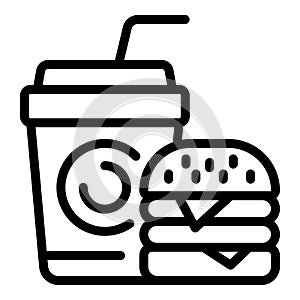 Fast food tired icon outline vector. Burnout work
