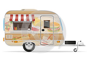 Fast food trailer vector illustration