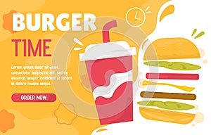 Fast food vector poster