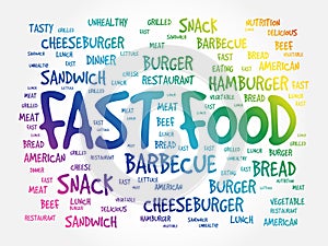 FAST FOOD word cloud collage