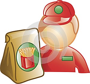 Fast food worker Icon